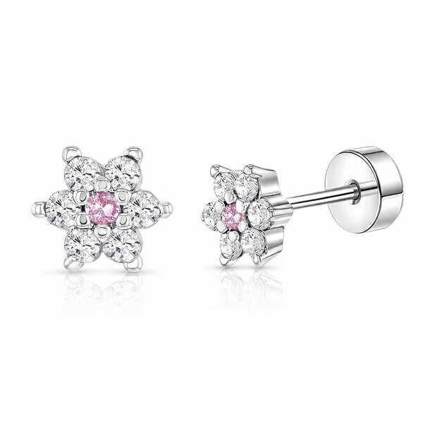 "Flowers" Stainless Steel Earrings - Ear Stack