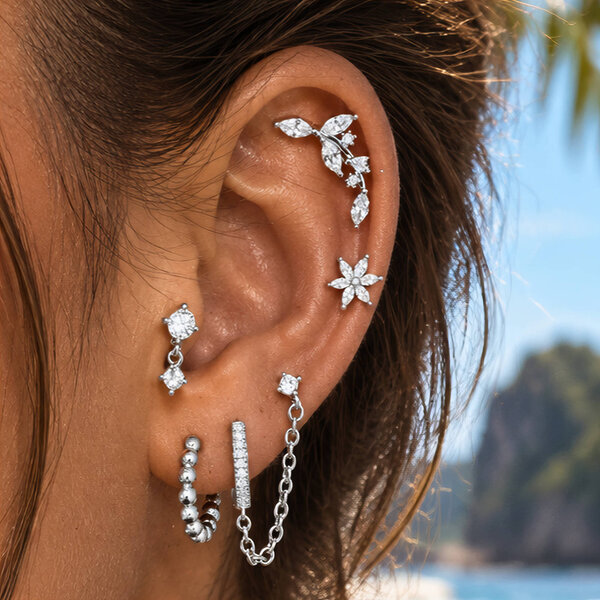 Stainless Steel Earrings - Ear Stack