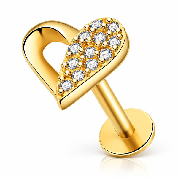 PVD Gold-Plated Stainless Steel Single Earring - Ear Stack