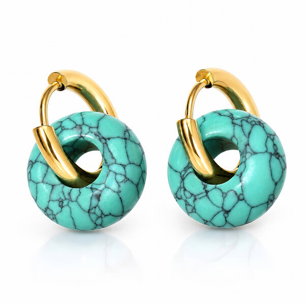 PVD Gold-Plated Stainless Steel Earrings - Bubble Pop