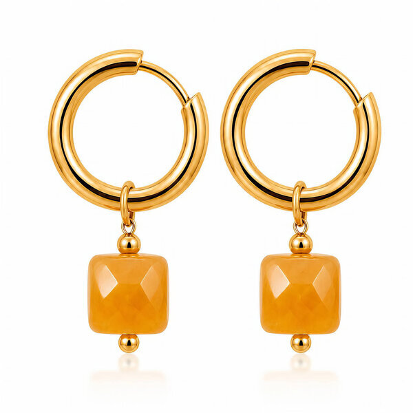 PVD Gold-Plated Stainless Steel Earrings - Bubble Pop