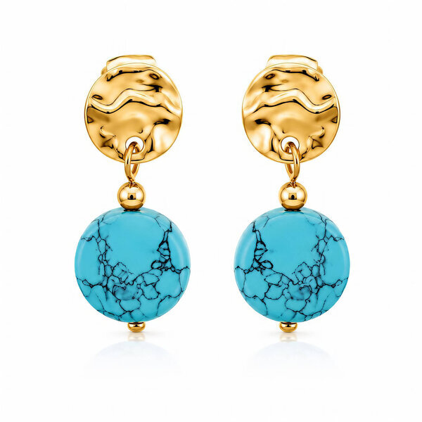 PVD Gold-Plated Stainless Steel Earrings - Bubble Pop