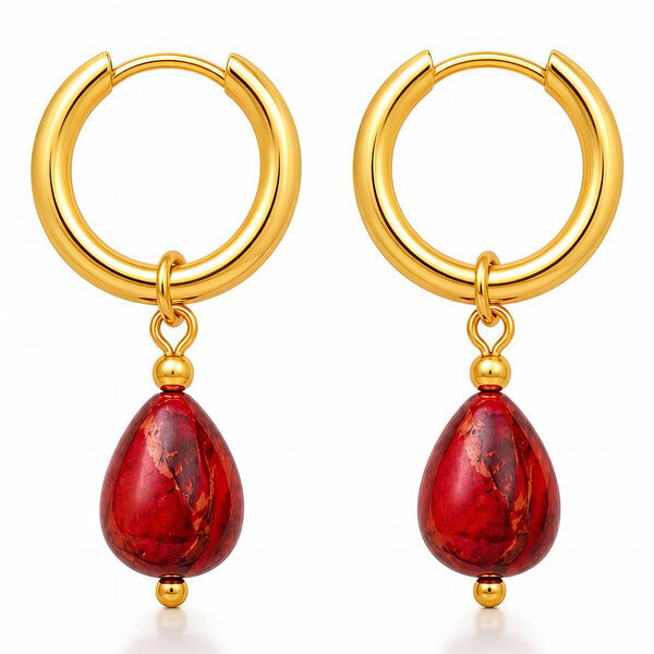 PVD Gold-Plated Stainless Steel Earrings - Bubble Pop