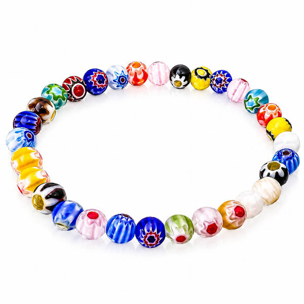 "Flower Meadow" Glass Bracelet - Bubble Pop