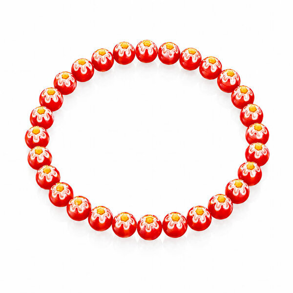 "Flower Meadow" Glass Bracelet - Bubble Pop