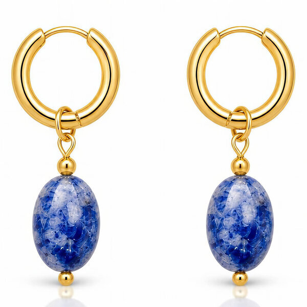 PVD Gold-Plated Stainless Steel Earrings - Bubble Pop