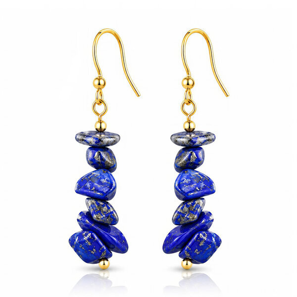 PVD Gold-Plated Natural Stone Earrings - Bubble Pop
