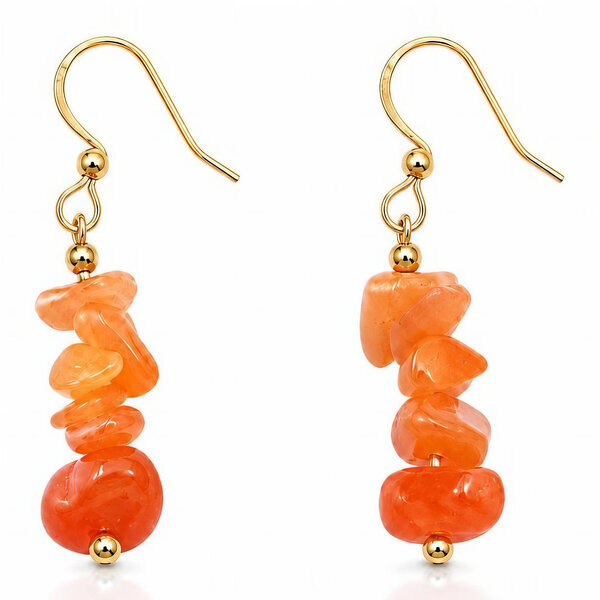 PVD Gold-Plated Natural Stone Earrings - Bubble Pop