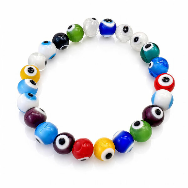 "Evil Eyes" Glass Bracelet - Bubble Pop