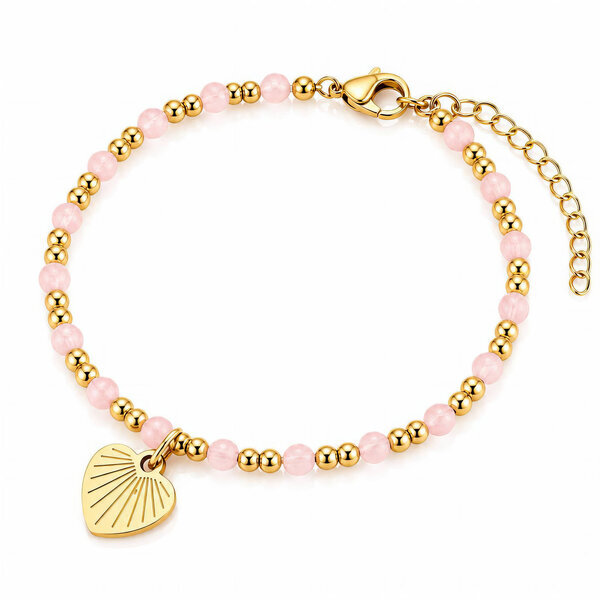 "Leaf" PVD Gold-Plated Stainless Steel Bracelet - Bubble Pop