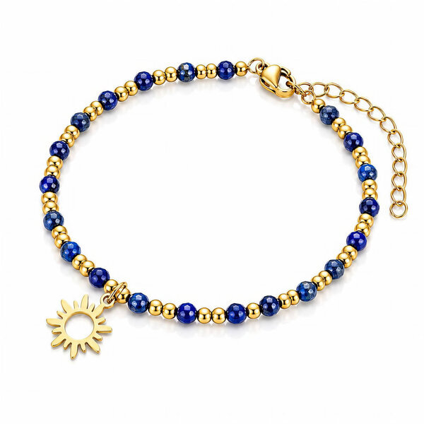 "Sun" PVD Gold-Plated Stainless Steel Bracelet - Bubble Pop