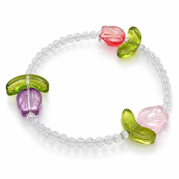 "Tulips" Glass Bracelet - Bubble Pop