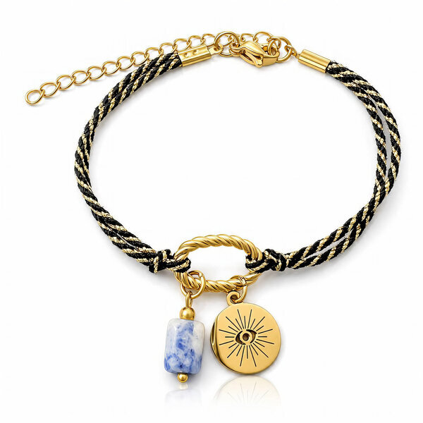 PVD Gold-Plated Stainless Steel Bracelet - Bubble Pop