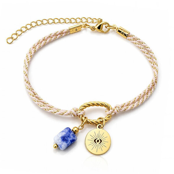 "Evil Eye" PVD Gold-Plated Steel Bracelet - Bubble Pop