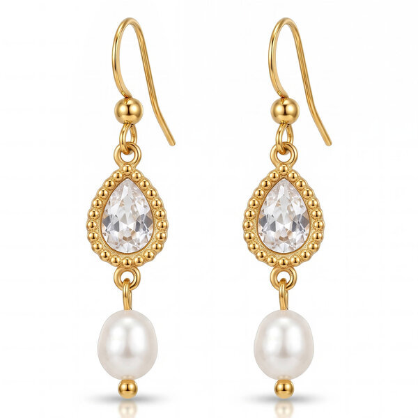 PVD Gold-Plated Stainless Steel Earrings - Bubble Pop