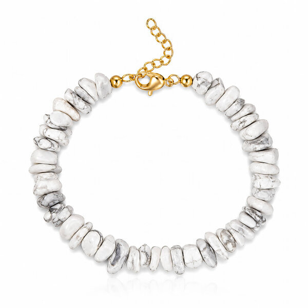PVD Gold-Plated Natural Stone Bracelet - Bubble Pop