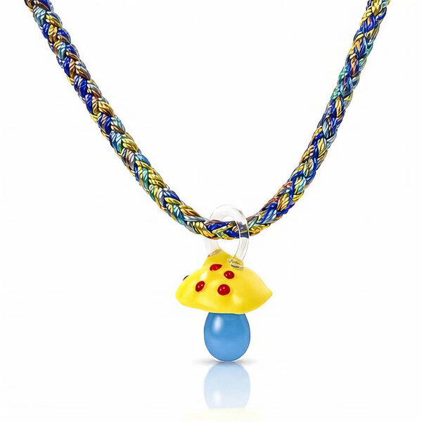 "Mushroom" Glass Necklace - Bubble Pop