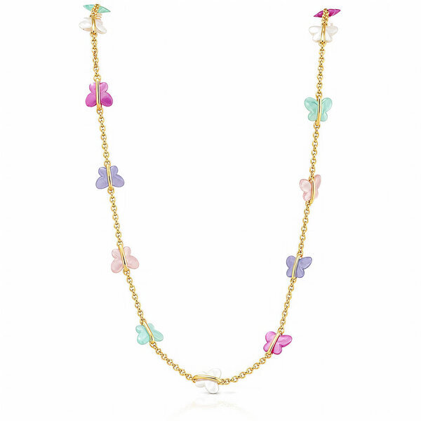 "Butterflies" PVD Gold-Plated Steel Necklace - Bubble Pop