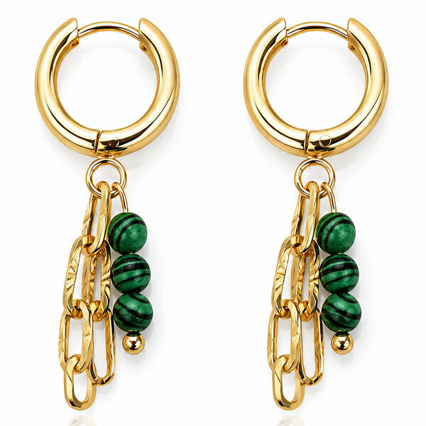 PVD Gold-Plated Stainless Steel Earrings - Bubble Pop