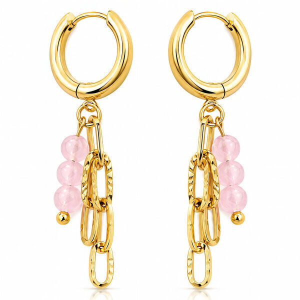 PVD Gold-Plated Stainless Steel Earrings - Bubble Pop