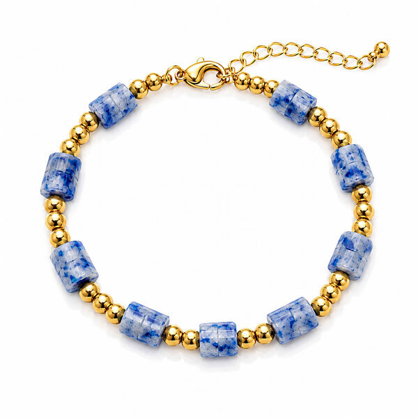 PVD Gold-Plated Stainless Steel Bracelet - Bubble Pop