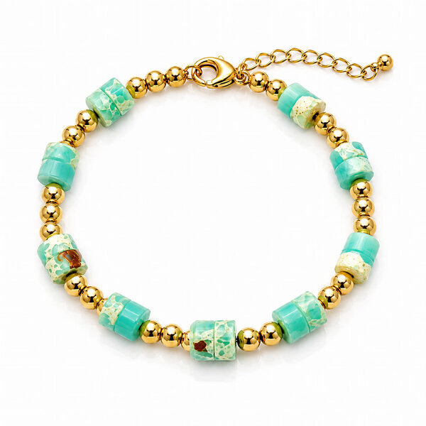 PVD Gold-Plated Stainless Steel Bracelet - Bubble Pop