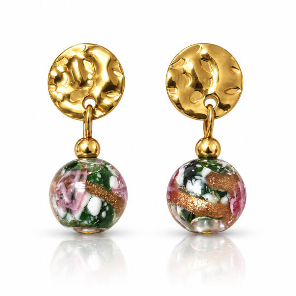 PVD Gold-Plated Stainless Steel Earrings - Bubble Pop