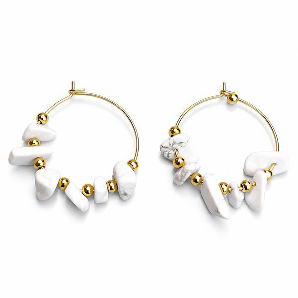 PVD Gold-Plated Stainless Steel Earrings - Bubble Pop
