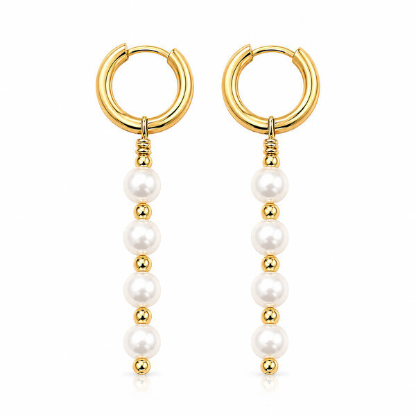 PVD Gold-Plated Stainless Steel Earrings - Intensity