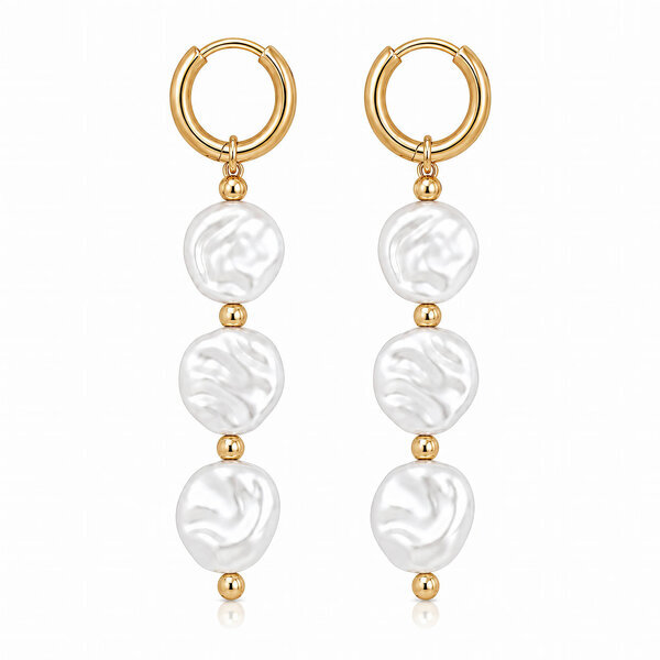 PVD Gold-Plated Stainless Steel Earrings - Intensity
