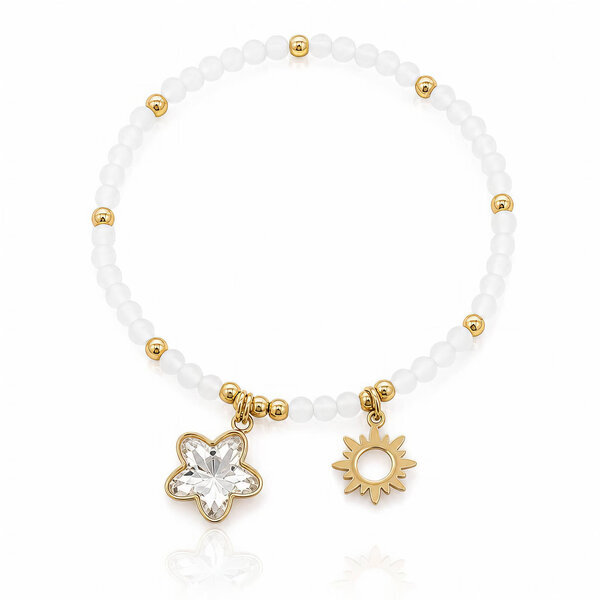 "Star" PVD Gold-Plated Glass Bracelet - Bubble Pop