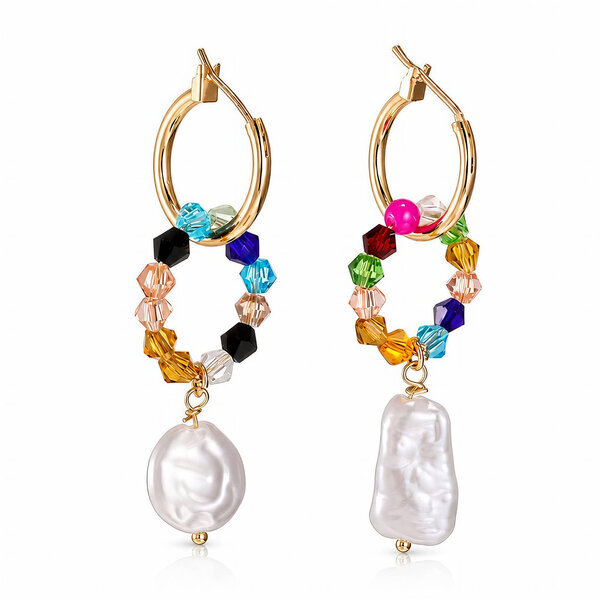 PVD Gold-Plated Stainless Steel Earrings - Bubble Pop