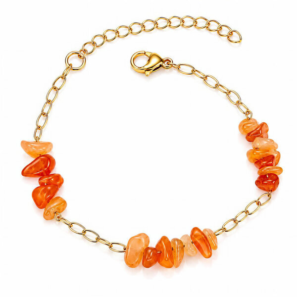 PVD Gold-Plated Natural Stone Bracelet - Bubble Pop