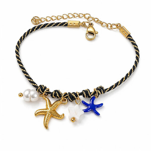"Starfish" PVD Gold-Plated Steel Bracelet - Bubble Pop