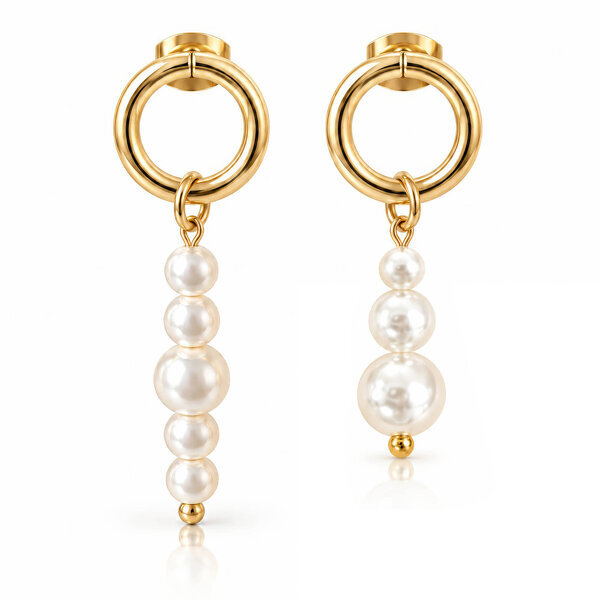 PVD Gold-Plated Stainless Steel Earrings - Intensity