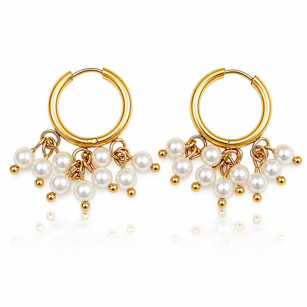 PVD Gold-Plated Stainless Steel Earrings - Intensity