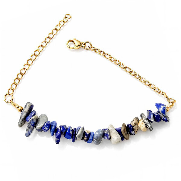 PVD Gold-Plated Natural Stone Bracelet - Bubble Pop