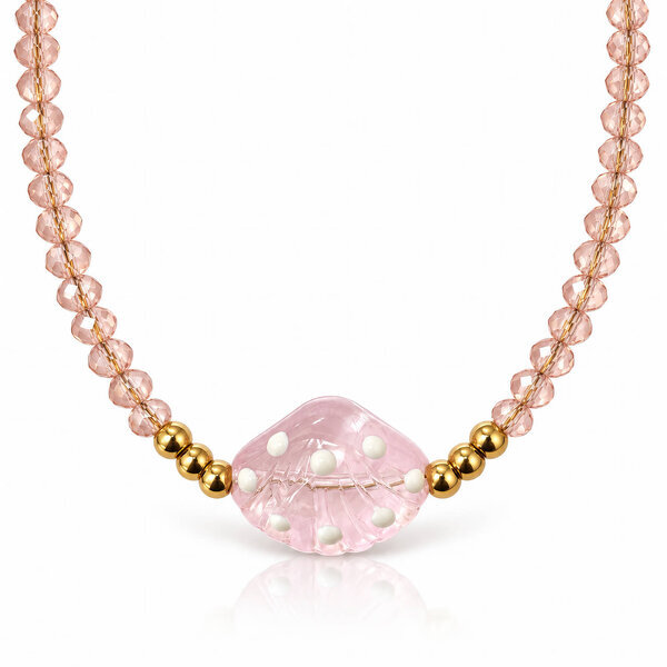 "Seashell" Glass Necklace - Bubble Pop