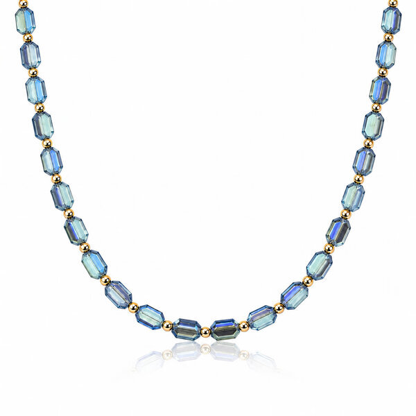 PVD Gold-Plated Glass Necklace - Bubble Pop