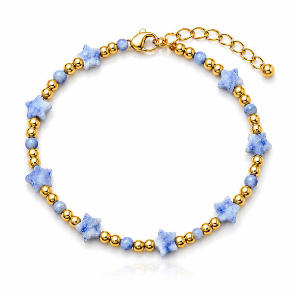 "Stars" PVD Gold-Plated Steel Bracelet - Bubble Pop