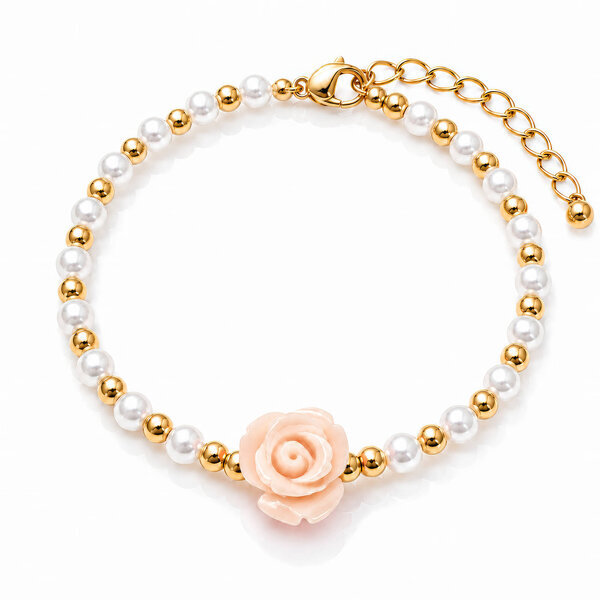 "Rose" PVD Gold-Plated Stainless Steel Bracelet - Bubble Pop