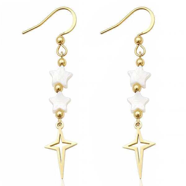 "Stars" PVD Gold-Plated Steel Earrings - Bubble Pop