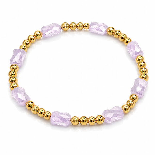 PVD Gold-Plated Stainless Steel Bracelet - Bubble Pop
