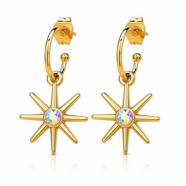 "Stars" PVD Gold-Plated Steel Earrings - Bubble Pop