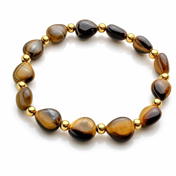 PVD Gold-Plated Natural Stone Bracelet - Bubble Pop