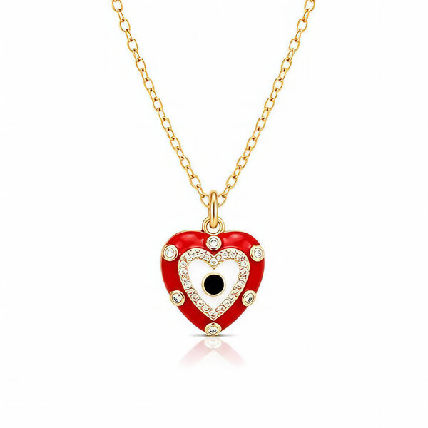 "Heart" PVD Gold-Plated Brass Necklace - Bubble Pop