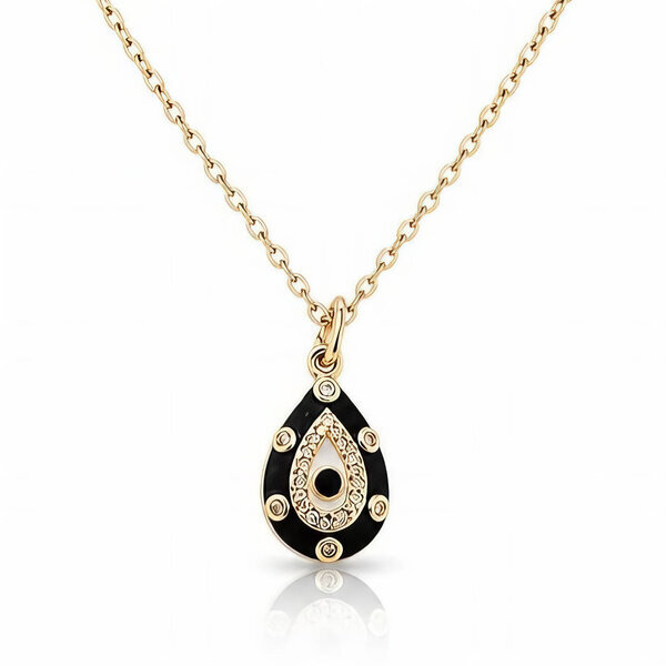 "Teardrop" PVD Gold-Plated Brass Necklace - Bubble Pop
