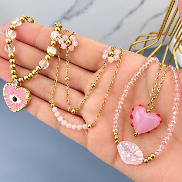 "Heart" Necklace - Bubble Pop