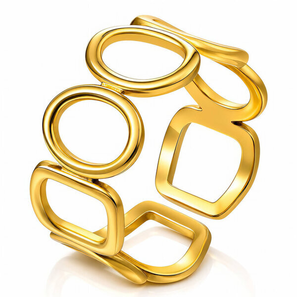 PVD Gold-Plated Stainless Steel Ring - Intensity