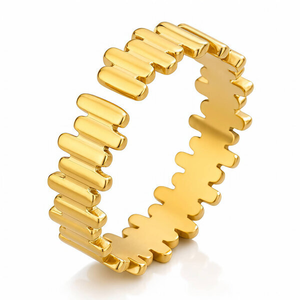 PVD Gold-Plated Stainless Steel Ring - Intensity